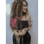 Extensii de par Afro Kinky Curly Hair Bundles cu Closure de 75 cm Ombre Saten-Blond Cod 50096218